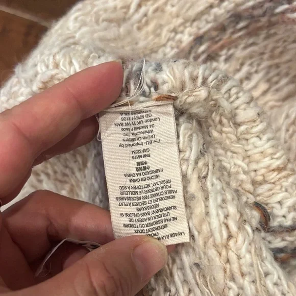 Free People Cream and Tan Cowl Neck Sweater - Picture 8 of 8